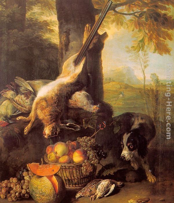 Alexandre-Francois Desportes Still Life with Dead Hare and Fruit